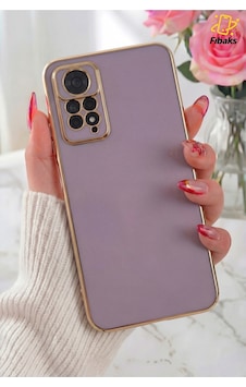 Fibaks Redmi Note 11 Pro/12 Pro 4G Uyumlu Kılıf Parlak Kenarlı Altın Işlemeli Kamera Korumalı Kapak Mor Fibaks Redmi Note 11 Pro/12 Pro 4G Uyumlu Kılıf Parlak Kenarlı Altın Işlemeli Kamera Korumalı Kapak Mor