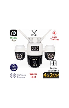 Trk-lınk Rs-5504 4x2mp Wi-fi Dış Mekan Pt Hareketli Güvenlik Kamerası - 4 Lensli, Renkli Gece Trk-lınk Rs-5504 4x2mp Wi-fi Dış Mekan Pt Hareketli Güvenlik Kamerası - 4 Lensli, Renkli Gece