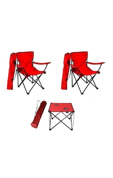 2 Ad Kırmızı Katlanır Kamp Sandalyesi+1 Ad Masa Piknik Çantalı Kırmızı 2 Ad Kırmızı Katlanır Kamp Sandalyesi+1 Ad Masa Piknik Çantalı Kırmızı