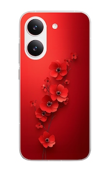 Poco X8 Pro Uyumlu Kırmızı Kardelenler Baskılı Silikon Kılıf Renkli Poco X8 Pro Uyumlu Kırmızı Kardelenler Baskılı Silikon Kılıf Renkli