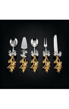 Kelebek Saplı 5 Li Metal Servis Seti Gold-gümüş Renk Dekoratif Sunum Ve Servis Aksesuarı Altın Kelebek Saplı 5 Li Metal Servis Seti Gold-gümüş Renk Dekoratif Sunum Ve Servis Aksesuarı Altın