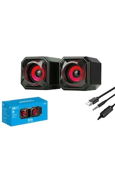 Trio Trs5 2.0 Multimedia Rgb Işıklı 3w 2 Siyah Usb Speaker Hoparlör