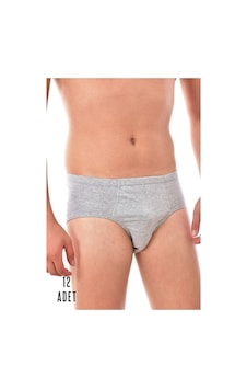 Seher 12'li Paket Erkek Slip Gri