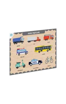 Ahşap Kara Taşıtları Eğitici Set Ahşap Kara Taşıtları Eğitici Set