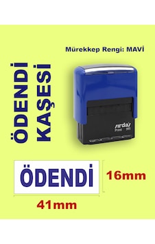 Ödendi Kaşesi, 911 41mm 16mm Mavi Keçeli Otomatik Kaşe Ödendi Kaşesi, 911 41mm 16mm Mavi Keçeli Otomatik Kaşe