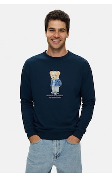 UCLA Rocky Lacivert Bisiklet Yaka Pamuklu Baskılı Loose Fit Erkek Sweatshirt UCLA Rocky Lacivert Bisiklet Yaka Pamuklu Baskılı Loose Fit Erkek Sweatshirt