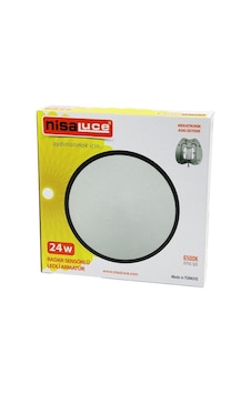 Nisaluce Eamp-106/b 24w Radar Sensörlü Ledli Armatür Beyaz Çerçeve Mekatronik Askı Sistemi 6500k - 2 Çok Renkli