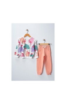 Veramoni Kız Çocuk Flamingo Baskılı Uzun Kollu Eşofman Sweatshırt Takım Krem Veramoni Kız Çocuk Flamingo Baskılı Uzun Kollu Eşofman Sweatshırt Takım Krem