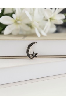 Lente Aksesuar Zirkon Taşlı Ay Yıldız Broş - Özel Seri Gold Ay Yıldız Yaka İğnesi Çok Renkli Lente Aksesuar Zirkon Taşlı Ay Yıldız Broş - Özel Seri Gold Ay Yıldız Yaka İğnesi Çok Renkli