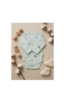 Deniva Kids Unisex Bebek Mint Yeşili Kendinden Eldivenli Ayıcık Desenli Kaşkorse Kruvaze Zıbın Body Deniva Kids Unisex Bebek Mint Yeşili Kendinden Eldivenli Ayıcık Desenli Kaşkorse Kruvaze Zıbın Body