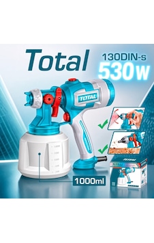 Total Tt4506e Elektrikli Boya Tabancası 530w 1000ml Güçlü Motor Ve Yüksek Kapasite Total Tt4506e Elektrikli Boya Tabancası 530w 1000ml Güçlü Motor Ve Yüksek Kapasite
