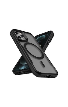Apple Uyumlu iPhone 12 Pro Max Uyumlu Magsafe Şarj Özellikli Renkli Kenar Airbag Şeritli Zore Lamer Kapak-siyah - Apple Uyumlu iPhone 12 Pro Max Uyumlu Magsafe Şarj Özellikli Renkli Kenar Airbag Şeritli Zore Lamer Kapak-siyah -
