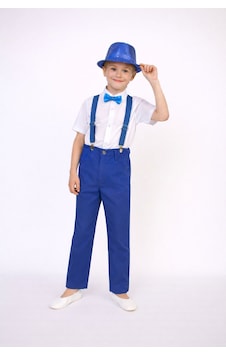 Dıgıl Kids Erkek Çocuk Takım Askı Papyon Gömlek Pantalon Mavi Dıgıl Kids Erkek Çocuk Takım Askı Papyon Gömlek Pantalon Mavi