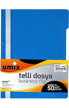 Umix Plastik Telli Dosya Mavi 50'li Paket Umix Plastik Telli Dosya Mavi 50'li Paket
