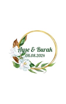 Şık Kozalak Ve Yaprak Etiketi Kına Nişan Düğün 3x3 Cm Özel Etiket / 50 Adet Sticker Beyaz Şık Kozalak Ve Yaprak Etiketi Kına Nişan Düğün 3x3 Cm Özel Etiket / 50 Adet Sticker Beyaz