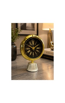 Sleep Nova Gold Roma Rakamlı Mermer Kaideli Dekoratif Masa Saati Altın Sleep Nova Gold Roma Rakamlı Mermer Kaideli Dekoratif Masa Saati Altın