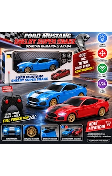1:24 Ford Mustang Shelby Super Snake Işıklı Uzaktan Kumandalı Araba Adet Fiyatıdır