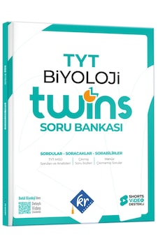 TYT Twins Biyoloji Soru Bankası KR Akademi Yayınları