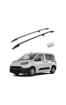 Turtle Toyota Proace City 2019-2025 / Uzun Şasi Tavan Çıtası Crown Siyah