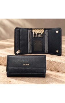 %100 Hakiki Deri 6 Kancalı Fermuarlı Çıt Çıt Kapamalı Anahtarlık 10,5 / 6,5 Cm Siyah %100 Hakiki Deri 6 Kancalı Fermuarlı Çıt Çıt Kapamalı Anahtarlık 10,5 / 6,5 Cm Siyah