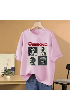Flood Of Style Saat Sonra Hafta İçi Albüm Grafik T Shirt Erkek Kadın Vintage Hip Hop Streetwear Boy Kısa Kol Pembe Flood Of Style Saat Sonra Hafta İçi Albüm Grafik T Shirt Erkek Kadın Vintage Hip Hop Streetwear Boy Kısa Kol Pembe