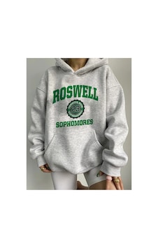 Blackjack Giyim Unisex Gri Oversize Kapüşonlu Kanguru Cepli Roswell Baskılı Sweatshirt Hoodie Model3 Blackjack Giyim Unisex Gri Oversize Kapüşonlu Kanguru Cepli Roswell Baskılı Sweatshirt Hoodie Model3