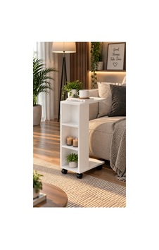 Anka Yan Sehpa Koltuk Yanı Tekerlekli C Sehpa Beyaz - 906878472 Beyaz Anka Yan Sehpa Koltuk Yanı Tekerlekli C Sehpa Beyaz - 906878472 Beyaz