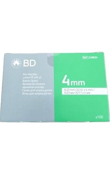 Bd Micro-fine Plus Kalem Iğnesi 0,23mm 32g X 4mm 100 Adet Bd Micro-fine Plus Kalem Iğnesi 0,23mm 32g X 4mm 100 Adet