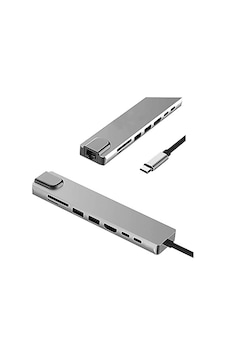 Daytona Fc-10 8 İn 1 Type C To 2 Port Usb 3.0 2 Sd Tf Hdmı Rj45 Daytona Fc-10 8 İn 1 Type C To 2 Port Usb 3.0 2 Sd Tf Hdmı Rj45