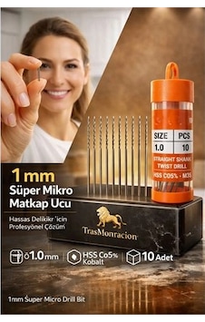 Mey İthalat 1 Mm Süper Mikro İnce Hss Kobalt Mikro Matkap Ucu Seti 10'lu 723194 Mey İthalat 1 Mm Süper Mikro İnce Hss Kobalt Mikro Matkap Ucu Seti 10'lu 723194