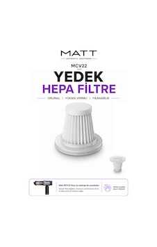 Matt Mcv22 Yedek Hepa Filtre Yıkanabilir Yüksek Verimli Filtre Mcv22 Araç İçi El Süpürg