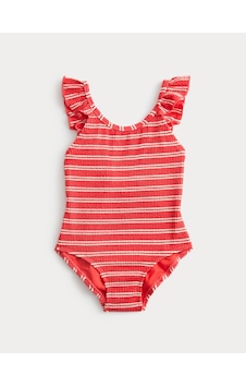 Marks & Spencer Çizgili Çocuk Mayo T77007000E Kırmızı Marks & Spencer Çizgili Çocuk Mayo T77007000E Kırmızı