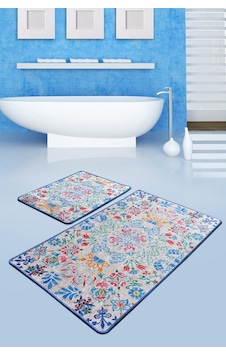 Ceramıca Djt 2 Lı Set Banyo Halısı, Paspas Çok Renkli