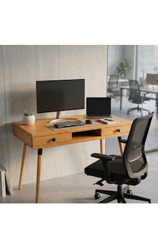Mobenta Modest Desk: Masif Çalışma & Laptop Masası 2 Çekmece 1 Bölme - 120x60 Tk Ahşap Mobenta Modest Desk: Masif Çalışma & Laptop Masası 2 Çekmece 1 Bölme - 120x60 Tk Ahşap