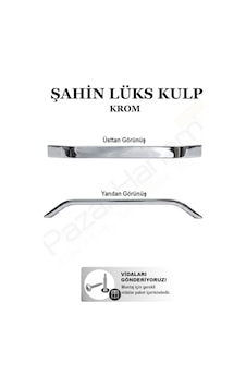 Pazar Hanem 224 Mm Şahin Lüks Mobilya Dolap Çekmece Kolu Kulpu - Krom / Siyah 2 Adet