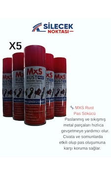 Mxs Rust Çok Amaçlı Güçlü Pas Sökücü Sprey 200ml 70055 5 Adet
