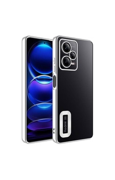 Xiaomi Redmi Note 12 Pro 5g Kılıf Kamera Korumalı Logo Gösteren Zore Omega Kapak Gümüş Xiaomi Redmi Note 12 Pro 5g Kılıf Kamera Korumalı Logo Gösteren Zore Omega Kapak Gümüş