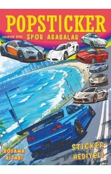 Spor Arabalar Boyama Kitabı Popsticker - Ybve-715602 Spor Arabalar Boyama Kitabı Popsticker - Ybve-715602