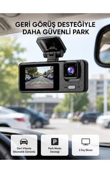 Full Hd 3'lü Araç Kamerası Geri Görüş Destekli Park Modlu 1080p Dvr 07665249 Full Hd 3'lü Araç Kamerası Geri Görüş Destekli Park Modlu 1080p Dvr 07665249