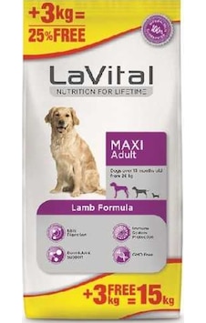 La Vital Kuzu Etli Büyük Irk Yetişkin Köpek Maması 12+3 KG La Vital Kuzu Etli Büyük Irk Yetişkin Köpek Maması 12+3 KG