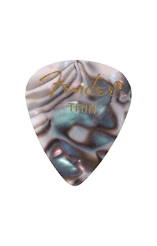 Fender 1980351757 Premium Celluloid 351 Shape Thin Gitar Penası Abalone Abalone Desen İnce Yapı İle Yumuşak Akor Geçişleri 12'li