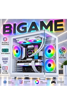Bigame SAKURA-V3 R7-7800X3D 16 GB 1 TB M2 SSD RTX5060Ti Free Dos Masaüstü Oyuncu Bilgisayarı Bigame SAKURA-V3 R7-7800X3D 16 GB 1 TB M2 SSD RTX5060Ti Free Dos Masaüstü Oyuncu Bilgisayarı