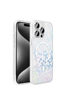 Apple Uyumlu iPad iPhone 15 Pro Kılıf M-safe Şarj Özellikli Şeffaf Zore Folk Sert Kapak Fiyonk Apple Uyumlu iPad iPhone 15 Pro Kılıf M-safe Şarj Özellikli Şeffaf Zore Folk Sert Kapak Fiyonk