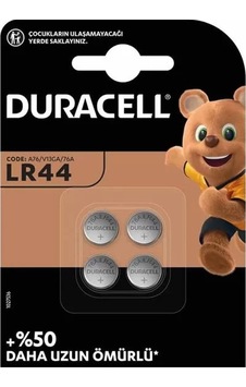 Sh Duracell Lr44 1.5 Volt Düğme Pil 4'lü Paket Najmaddin Sh Duracell Lr44 1.5 Volt Düğme Pil 4'lü Paket Najmaddin