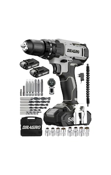 Dragro GTX-58 58V 5 AH Darbeli Çift Akülü Vidalama Makinesi Gri Dragro GTX-58 58V 5 AH Darbeli Çift Akülü Vidalama Makinesi Gri