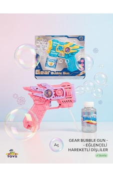 Pilli Led Işıklı Köpük Tabancası 15cm Yoğun Baloncuk Çıkaran Bubble Pembe Pilli Led Işıklı Köpük Tabancası 15cm Yoğun Baloncuk Çıkaran Bubble Pembe