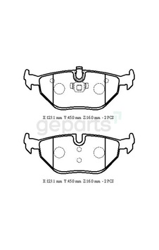 Arka Fren Balatası 316/318/320 Kablosuz Disk 123,1x45x16 Bra Bmw 3 Seri - E46- Sd / Coupe - 1998-2005 Arka Fren Balatası 316/318/320 Kablosuz Disk 123,1x45x16 Bra Bmw 3 Seri - E46- Sd / Coupe - 1998-2005