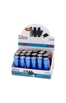 Büro Ev Ofis Deprem Çantası İçin Pilli 9led Mini El Feneri Gri