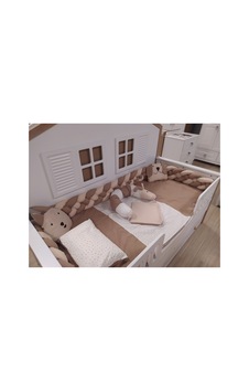 Montessori Uyku Seti 90x190 4'lü Saç Örgü, 11 Parça, 155 215 Pierrecardin İç Yorgan İle Kahverengi Montessori Uyku Seti 90x190 4'lü Saç Örgü, 11 Parça, 155 215 Pierrecardin İç Yorgan İle Kahverengi