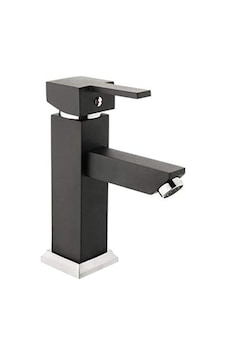 Hms Kare Aç-Kapa Sabit Lavabo Bataryası Siyah Hms Kare Aç-Kapa Sabit Lavabo Bataryası Siyah